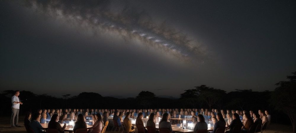 Alunos em um curso de políticas públicas, engajados em discussão, com foco em políticas públicas no Brasil