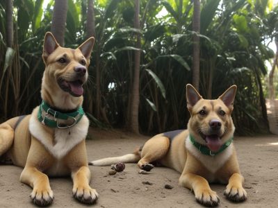 Imagem de um cão feliz interagindo com seu tutor durante um curso de psicologia canina, destacando o adestramento e a comunicação.
