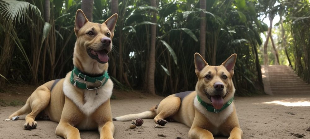 Imagem de um cão feliz interagindo com seu tutor durante um curso de psicologia canina, destacando o adestramento e a comunicação.