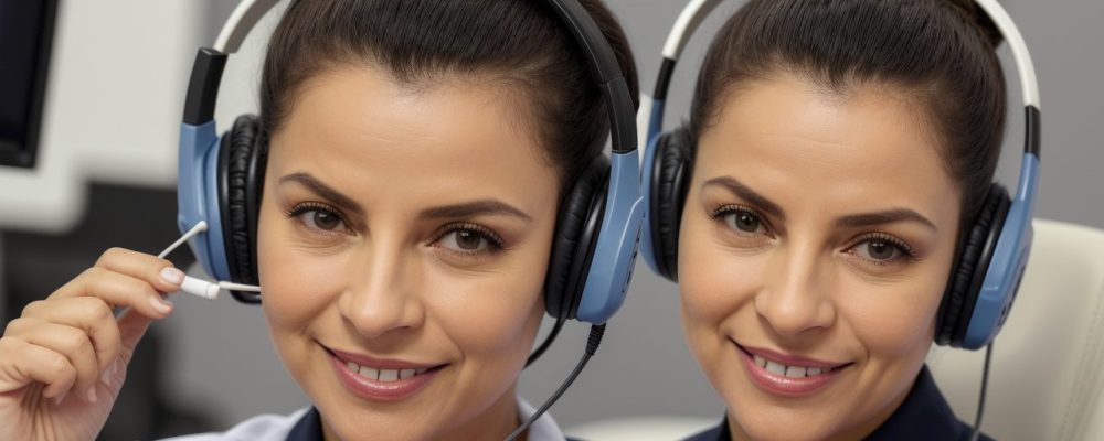 Ilustração de um profissional atendendo a um cliente, demonstrando as habilidades de atendimento telefônico aprendidas no curso de telefonista online.