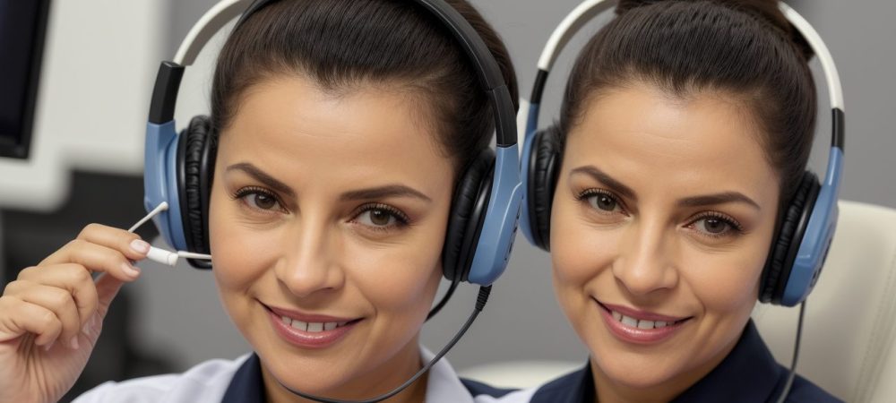 Ilustração de um profissional atendendo a um cliente, demonstrando as habilidades de atendimento telefônico aprendidas no curso de telefonista online.