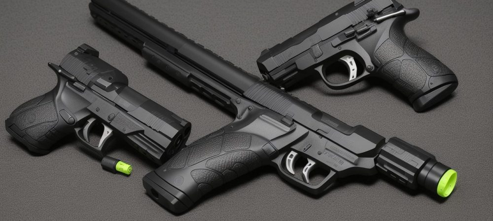 Imagem de um curso de tiro, mostrando alunos praticando com armas de fogo sob supervisão, focando em segurança e responsabilidade no uso de armas para obter o porte de arma.