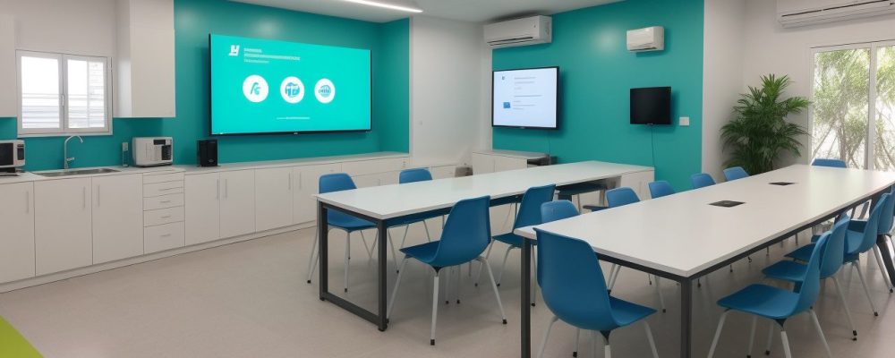 Servidores públicos em treinamento sobre LGPD e compliance, utilizando ferramentas de gestão de dados e segurança da informação.