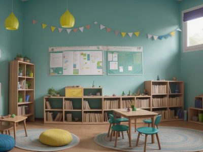 Educadores em sala de aula adaptando atividades para alunos com deficiência intelectual