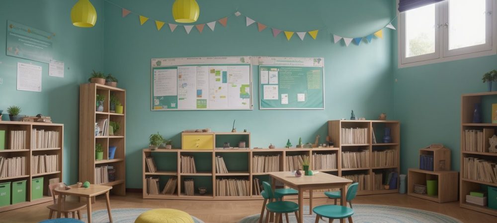 Educadores em sala de aula adaptando atividades para alunos com deficiência intelectual