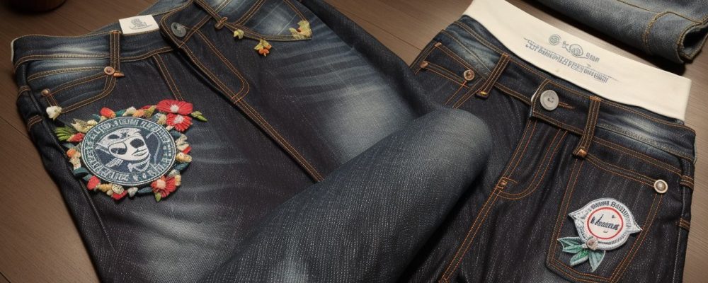 Imagem de pessoas customizando roupas, mostrando ideias de customização de camisetas e jeans, com foco em estilo e identidade visual.