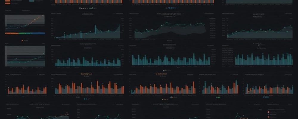 Ilustração mostrando a aplicação de Data Science para negócios, com gráficos, dados e um ambiente de trabalho moderno, representando análise de dados e business analytics.