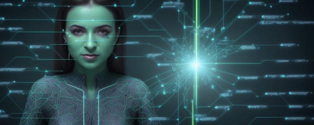 Uma representação visual de data science sendo aplicada no setor público, com dados e gráficos em um ambiente de trabalho moderno.