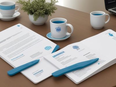 Ilustração de pessoa declarando coparticipação do plano de saúde no Imposto de Renda com computador e documentos