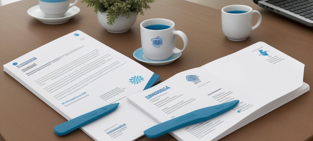 Ilustração de pessoa declarando coparticipação do plano de saúde no Imposto de Renda com computador e documentos