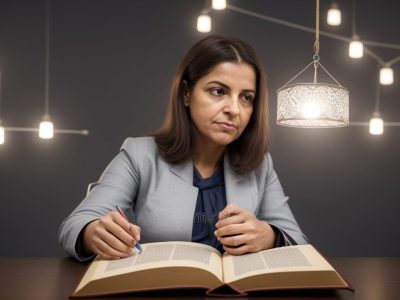 Ilustração mostrando a Defensoria Pública como pilar da justiça, com pessoas buscando orientação e apoio.