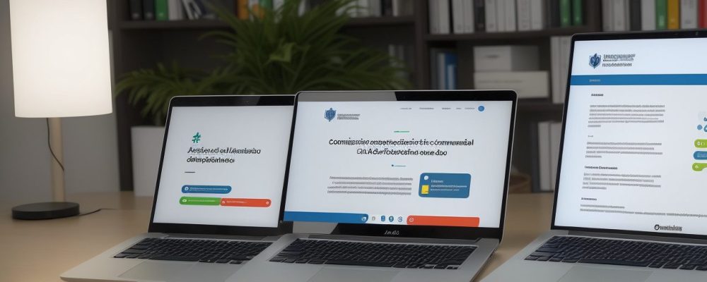 Defensor público orientando cidadãos em um escritório moderno, com foco em acesso à justiça e curso online de defensoria pública