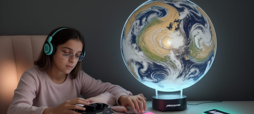 Imagem mostrando recursos para deficientes visuais, como leitores de tela e audiodescrição, promovendo acessibilidade e inclusão.