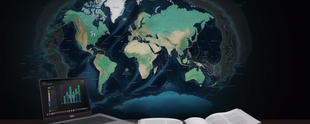Imagem de gráficos e um curso online de derivativos financeiros, mostrando estratégias de investimento e aprendizado.