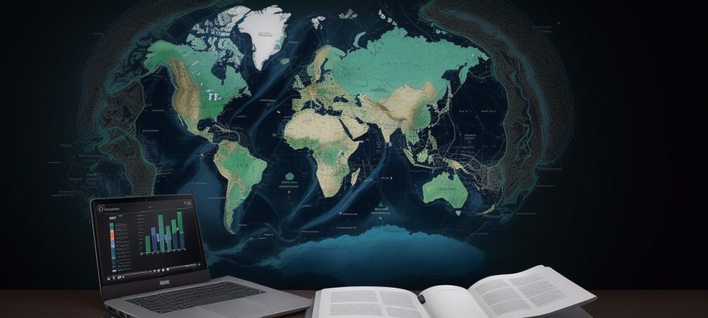 Imagem de gráficos e um curso online de derivativos financeiros, mostrando estratégias de investimento e aprendizado.