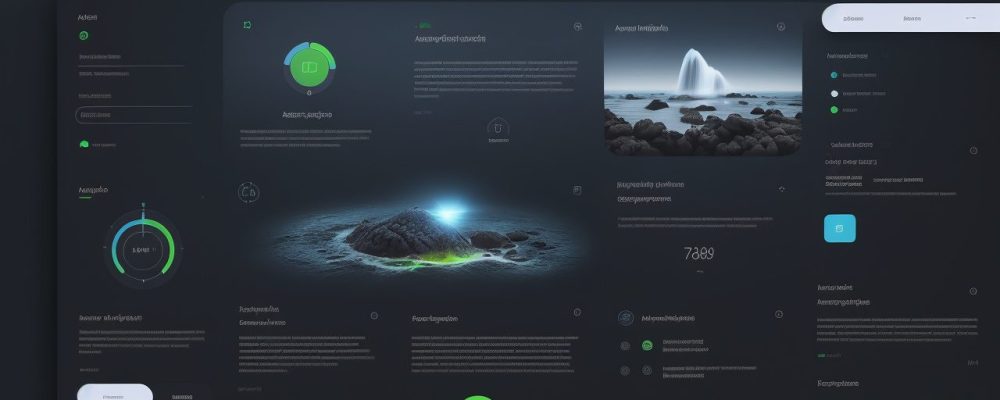 Ilustração de uma interface de usuário criada com Adobe Flex, demonstrando a flexibilidade e o design responsivo do framework.