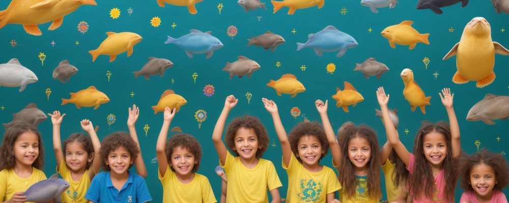 Crianças aprendendo em sala de aula, ilustrando as teorias da aprendizagem e o desenvolvimento infantil