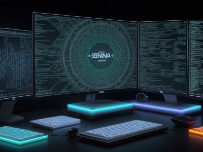 Ilustração mostrando o desenvolvimento web com Java, com destaque para o código, frameworks e aplicações web em um ambiente de trabalho moderno e dinâmico.