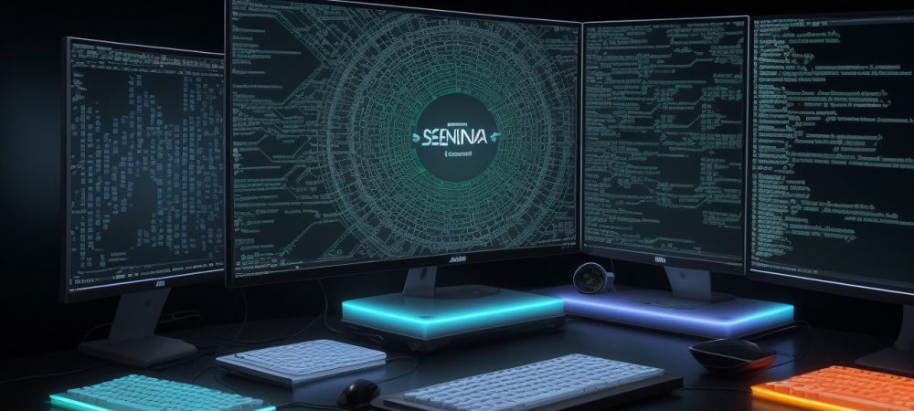 Ilustração mostrando o desenvolvimento web com Java, com destaque para o código, frameworks e aplicações web em um ambiente de trabalho moderno e dinâmico.