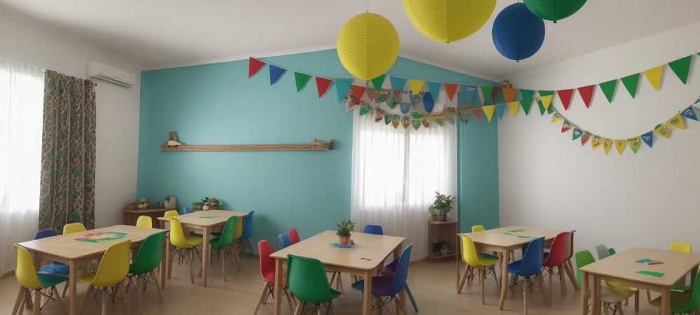 Dia da Independência na Educação Infantil: Atividades Lúdicas Crianças em atividades lúdicas celebrando a Independência do Brasil na educação infantil, com bandeiras e símbolos nacionais.