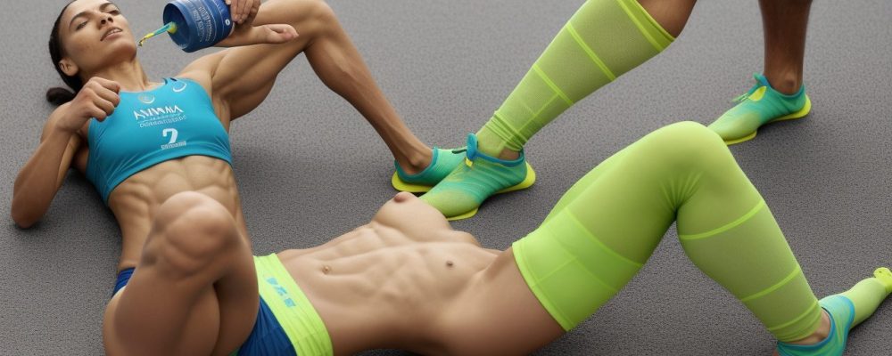 Atleta analisando dieta para atletas em um ambiente esportivo, representando nutrição esportiva e curso online.