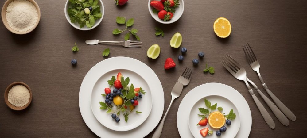 Ilustração de um plano alimentar detalhado para dieta de pacientes renais, com foco em nutrição e saúde