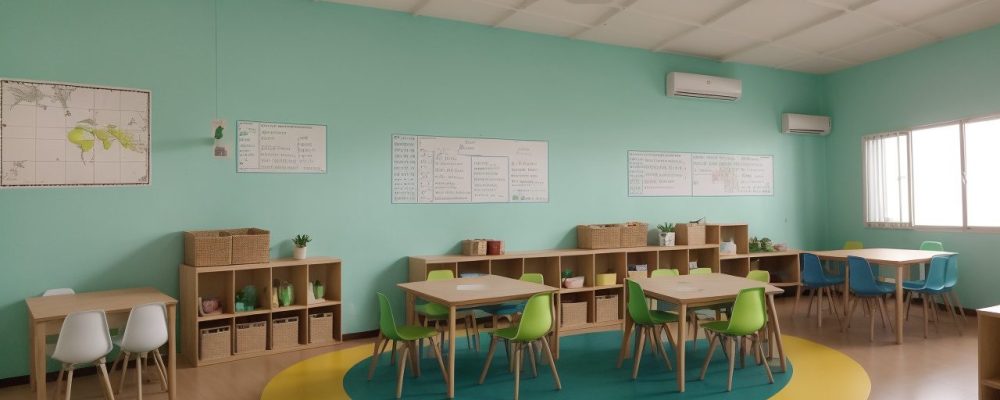 Crianças em sala de aula interagindo com material didático sobre dificuldades de aprendizagem