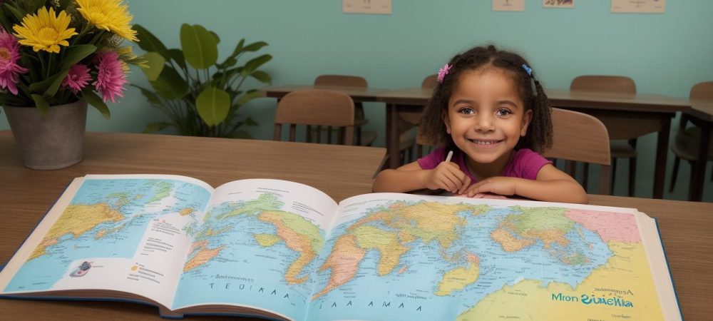 Criança lendo e escrevendo em um ambiente acolhedor, com foco nas dificuldades de aprendizagem e apoio educacional.