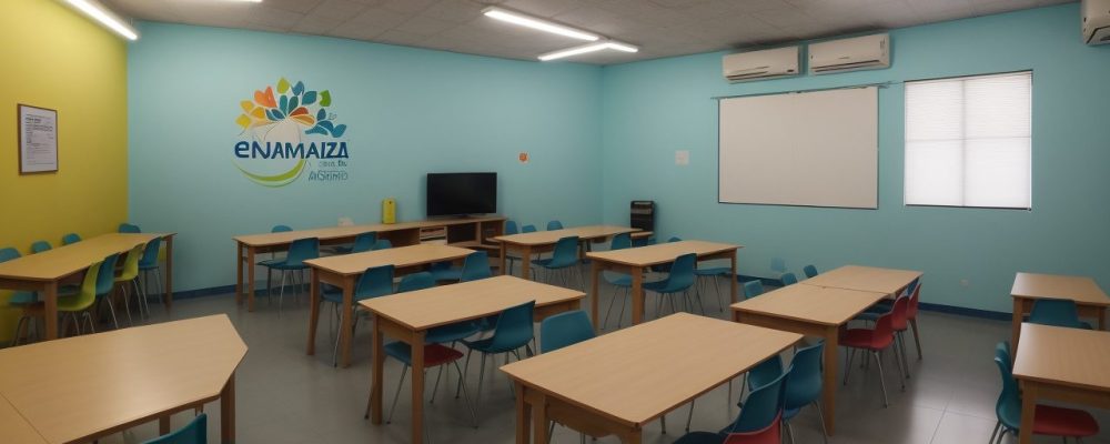 Crianças em sala de aula utilizando recursos visuais e colaboração para abordar dificuldades de aprendizagem.