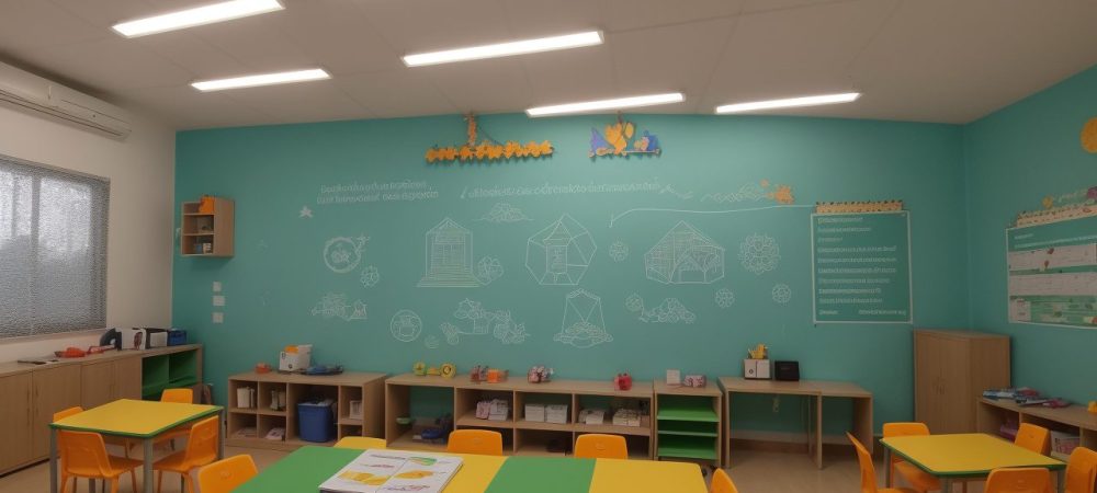 Colaboradores em sala de aula observando sinais de dificuldades de aprendizagem e propondo intervenções