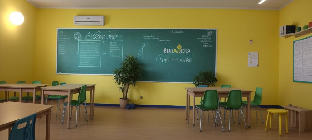 Sala de aula com alunos recebendo apoio e ferramentas para dificuldades de aprendizagem