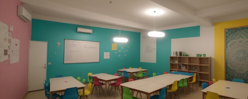 Ambiente de aula com alunos estudando estratégias para dificuldades de aprendizagem
