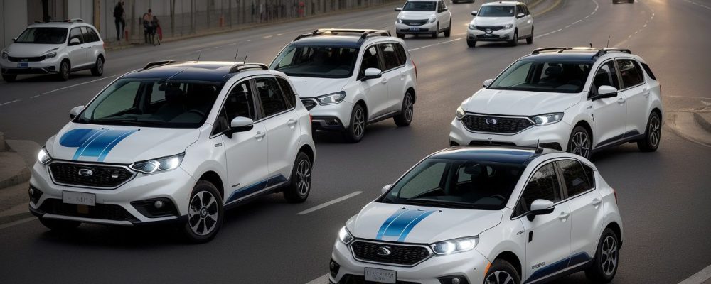 Um motorista atento e calmo em um carro, com visão antecipada de perigos e aplicando os princípios da direção defensiva para garantir a segurança no trânsito, representando a importância da direção defensiva.