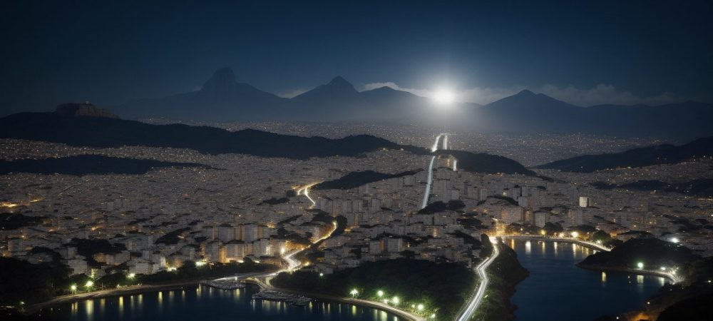 Imagem ilustrando o direito eleitoral com um candidato estudando a legislação para as eleições de 2024, com mapas e gráficos.