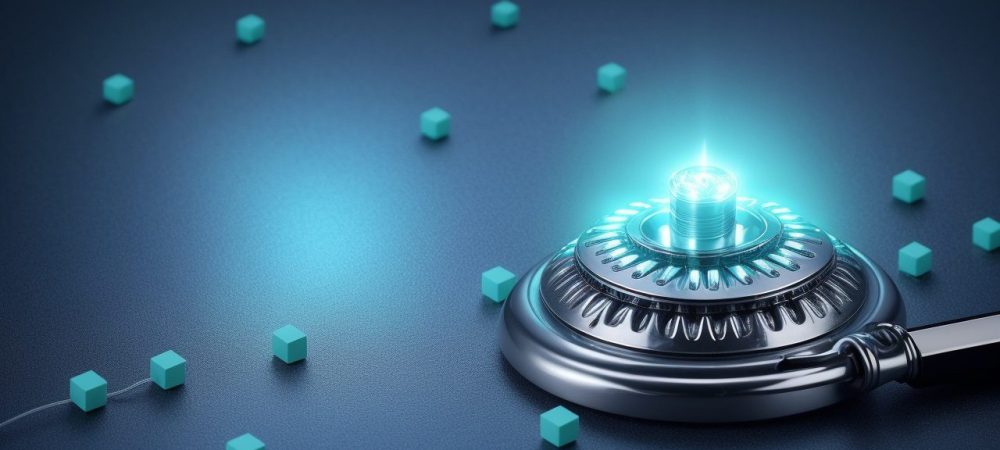 Imagem de um escritório com um servidor público analisando contratos empresariais e documentos de recuperação judicial, com um curso de direito empresarial online aberto no computador.