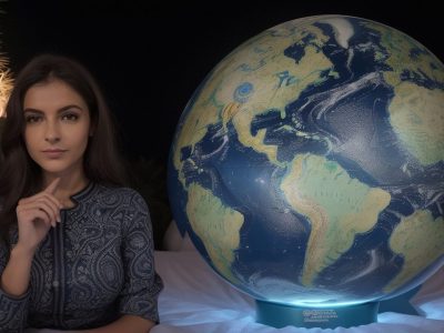 Imagem ilustrativa sobre Direito Internacional Público, mostrando um globo terrestre com símbolos de tratados e direitos humanos, representando a conexão global.