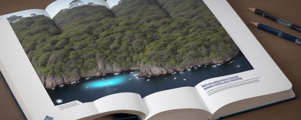 Representação visual do estudo do Direito Penal, com livros, um tribunal ao fundo e um mapa mental com os elementos do crime.