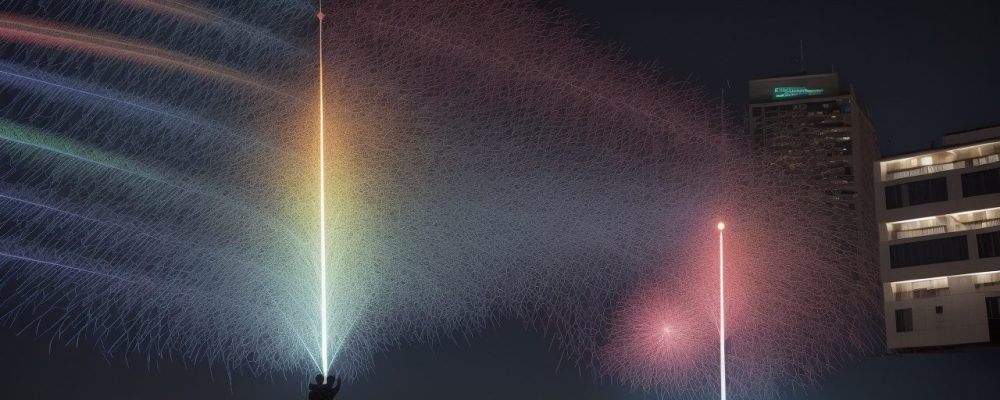 Ilustração de um trabalhador consultando seus direitos trabalhistas em um ambiente de trabalho, com símbolos de décimo terceiro salário e FGTS