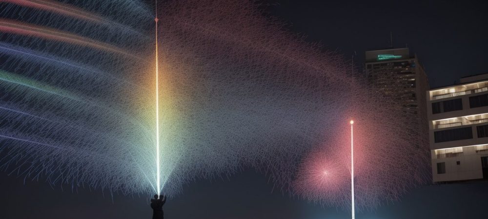 Ilustração de um trabalhador consultando seus direitos trabalhistas em um ambiente de trabalho, com símbolos de décimo terceiro salário e FGTS