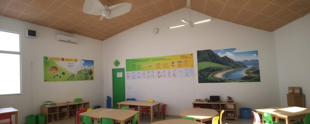 Alunos e educadores em sala de aula, aplicando disciplina positiva e promovendo um ambiente escolar colaborativo e respeitoso