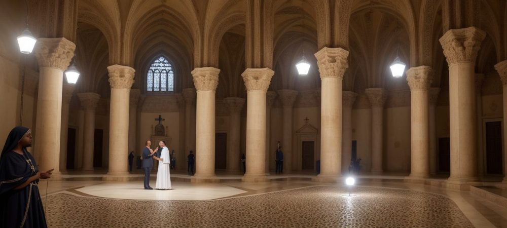 Servidores públicos engajados em discussão sobre cultura religiosa, promovendo respeito e inclusão no ambiente de trabalho.