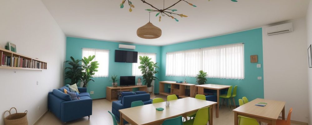 Professor e alunos engajados em sala de aula, utilizando metodologias ativas e ferramentas digitais, representando curso online de docência