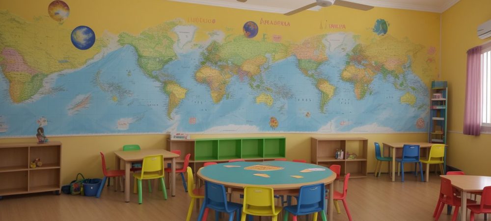 ECA nas Escolas: Transformando a Educação e Protegendo Crianças Ilustração de crianças e adolescentes em ambiente escolar seguro e acolhedor, promovendo os direitos estabelecidos pelo ECA e a educação inclusiva.