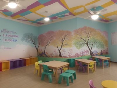 Crianças e adolescentes em ambiente escolar acolhedor, com foco na aplicação dos princípios do ECA e prevenção do bullying.