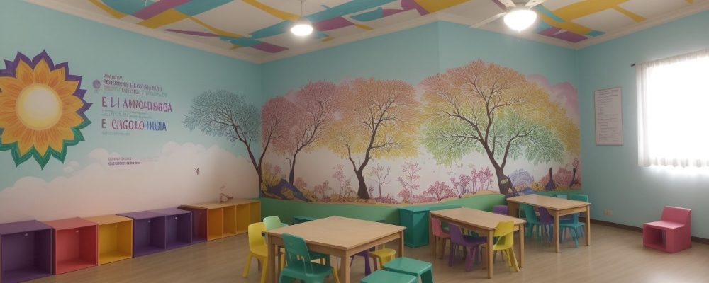 Crianças e adolescentes em ambiente escolar acolhedor, com foco na aplicação dos princípios do ECA e prevenção do bullying.