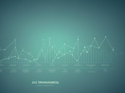 Ilustração mostrando um gráfico de crescimento representando a implementação de ESG na gestão pública, com foco em transparência e sustentabilidade, com pessoas trabalhando em um escritório moderno.