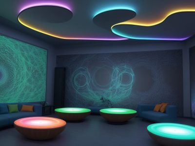 Imagem de educação 4.0 com alunos e inteligência artificial em sala de aula, demonstrando metodologias ativas.