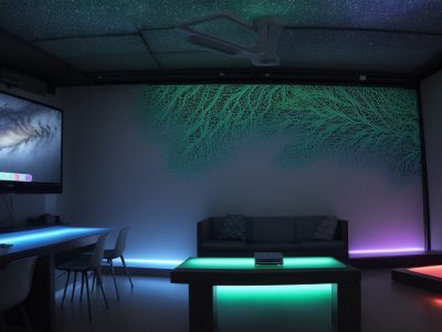 Representação visual da Educação 4.0 com estudantes interagindo com inteligência artificial e metodologias ativas para um aprendizado dinâmico