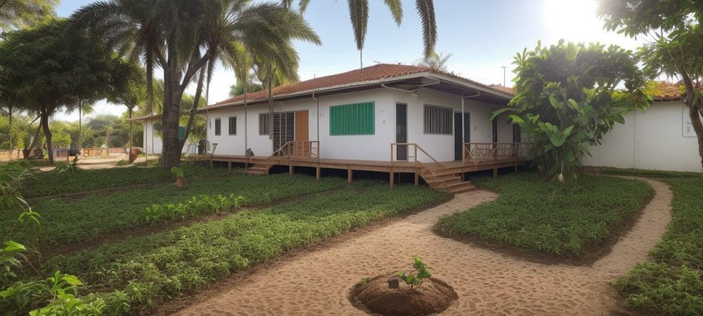 Alunos em sala de aula participando de atividades de educação ambiental e sustentabilidade.
