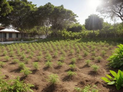Imagem ilustrando a conexão entre educação ambiental, sustentabilidade e meio ambiente, com pessoas trabalhando em projetos de preservação.